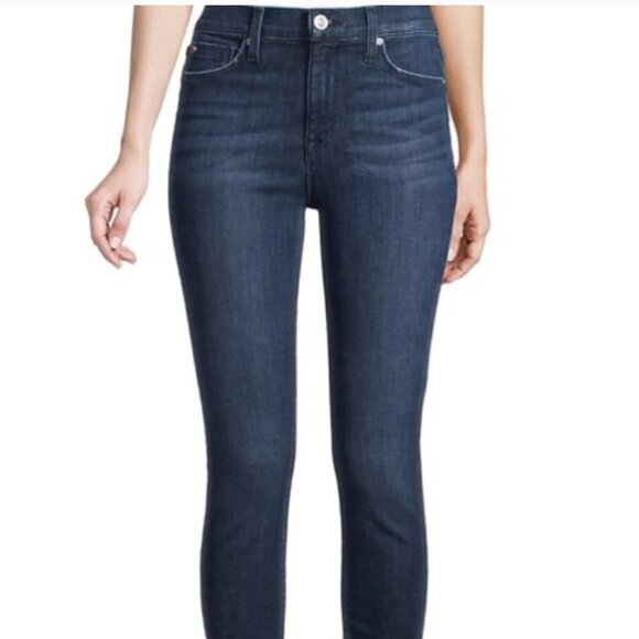 Hudson Jeans Denim - Hudson Womens Dark Wash High Rise Blair Super Skinny Raw Hem Jeans-Size 27